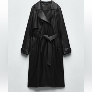 ‼️SALE‼️ Zara Women's Sleek faux leather Trench Coat